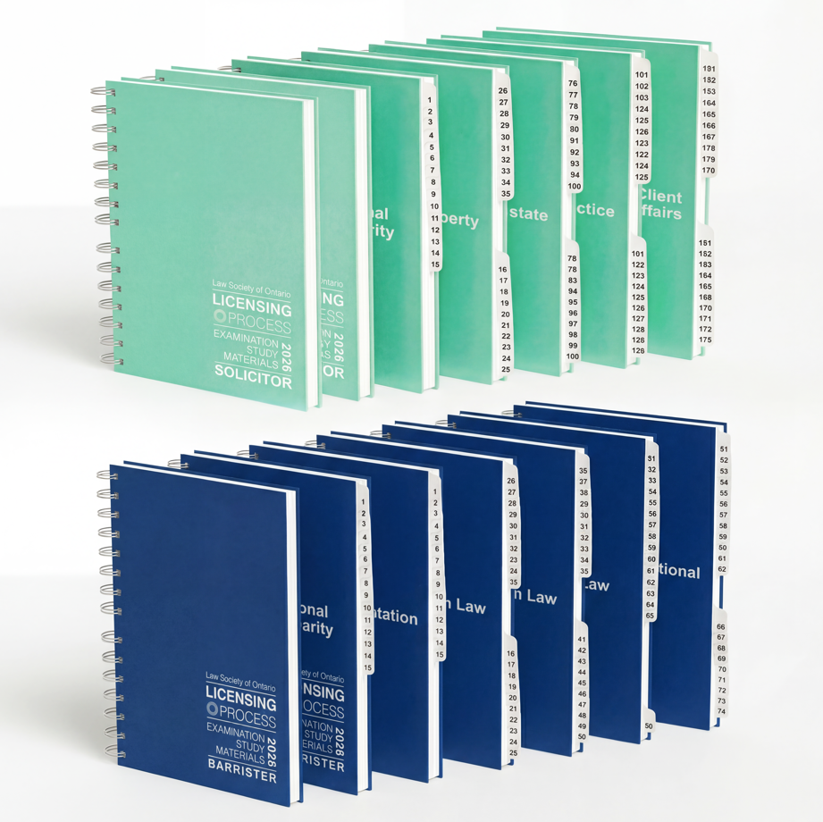 The complete Ontario Bar exam printing package