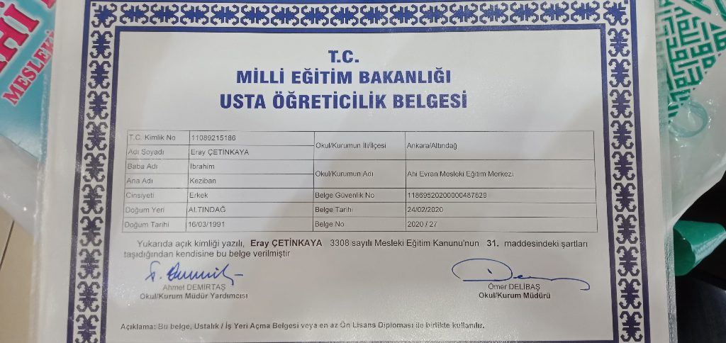Eray sertifikası