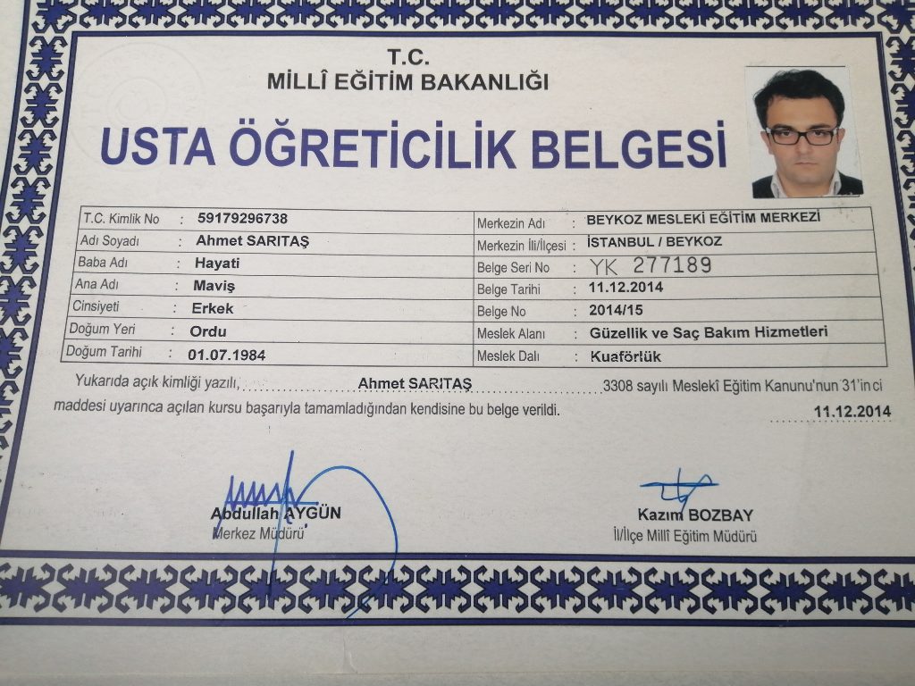 Ahmet sertifikası