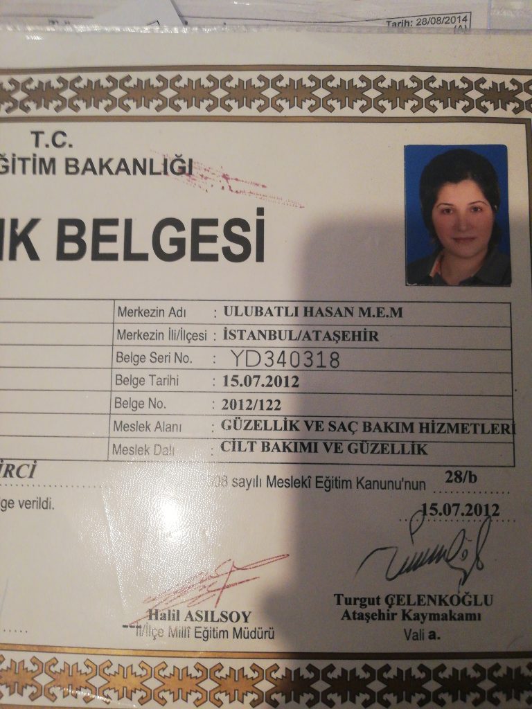 Esin  sertifikası
