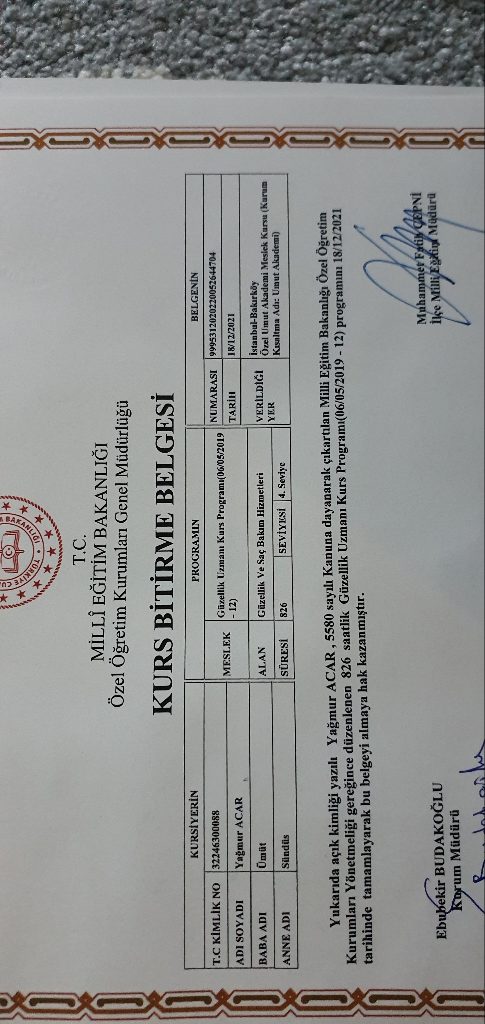 Yagmur sertifikası