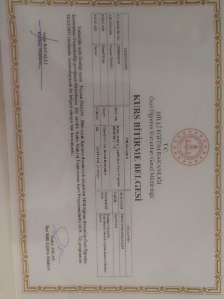 Feyzan sertifikası