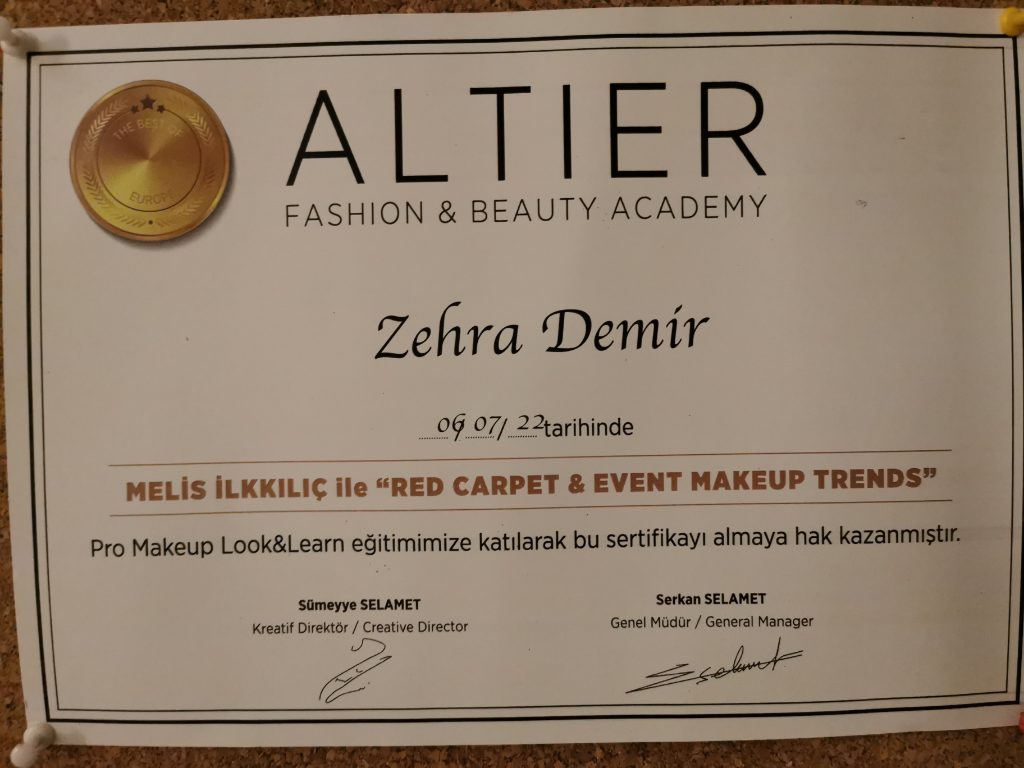 Zehra  sertifikası