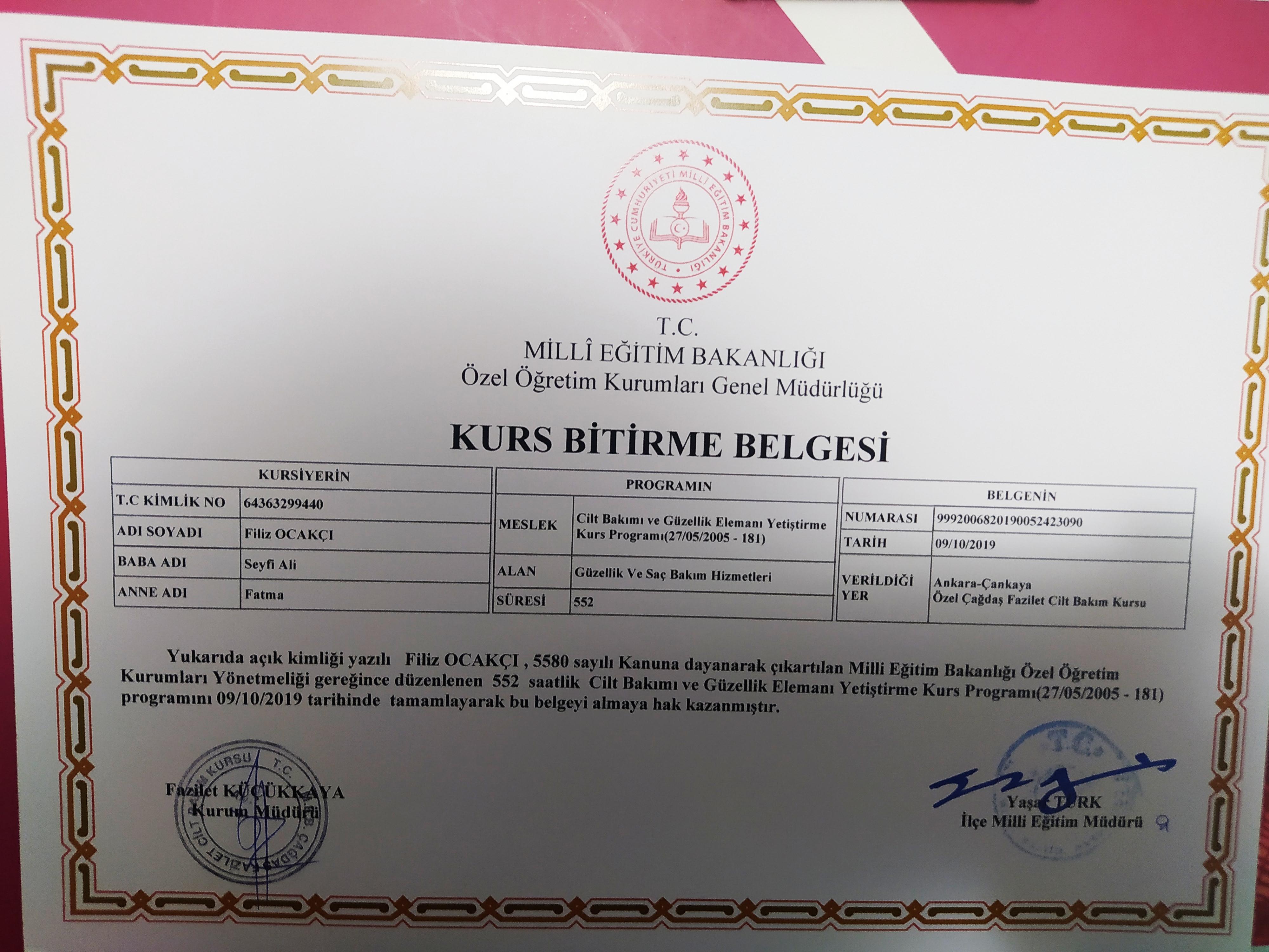 Filiz sertifikası