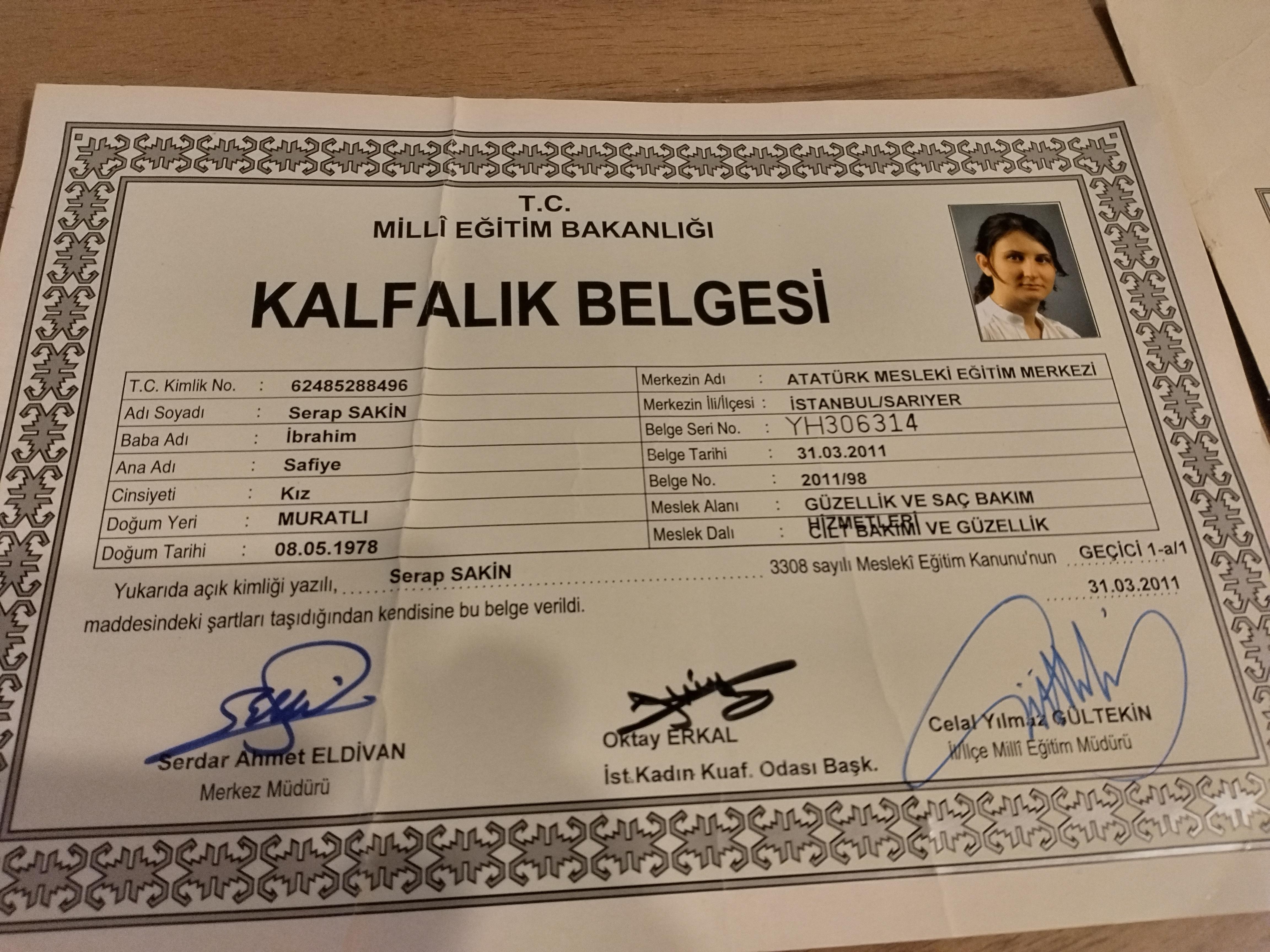 Serap  sertifikası