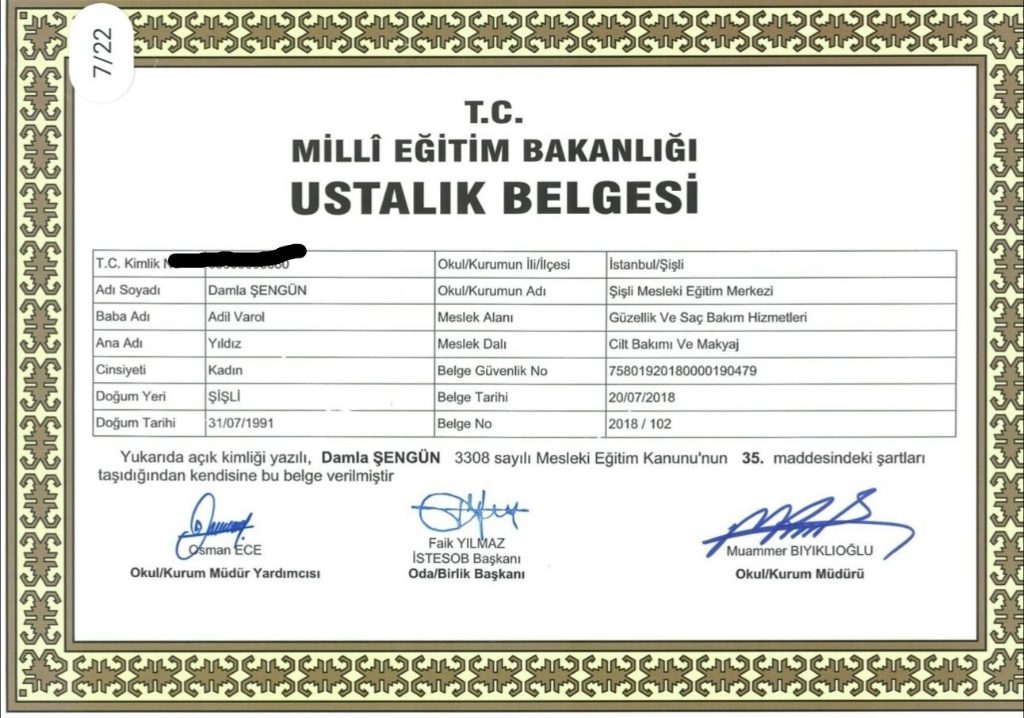 Damla sertifikası