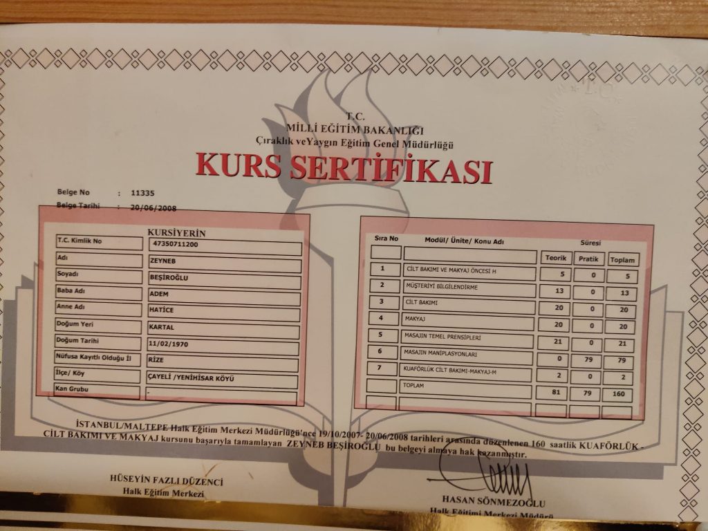 Zeyneb sertifikası