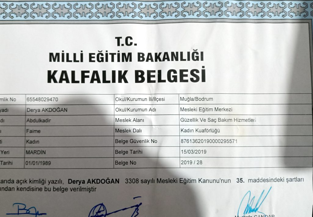 Derya sertifikası