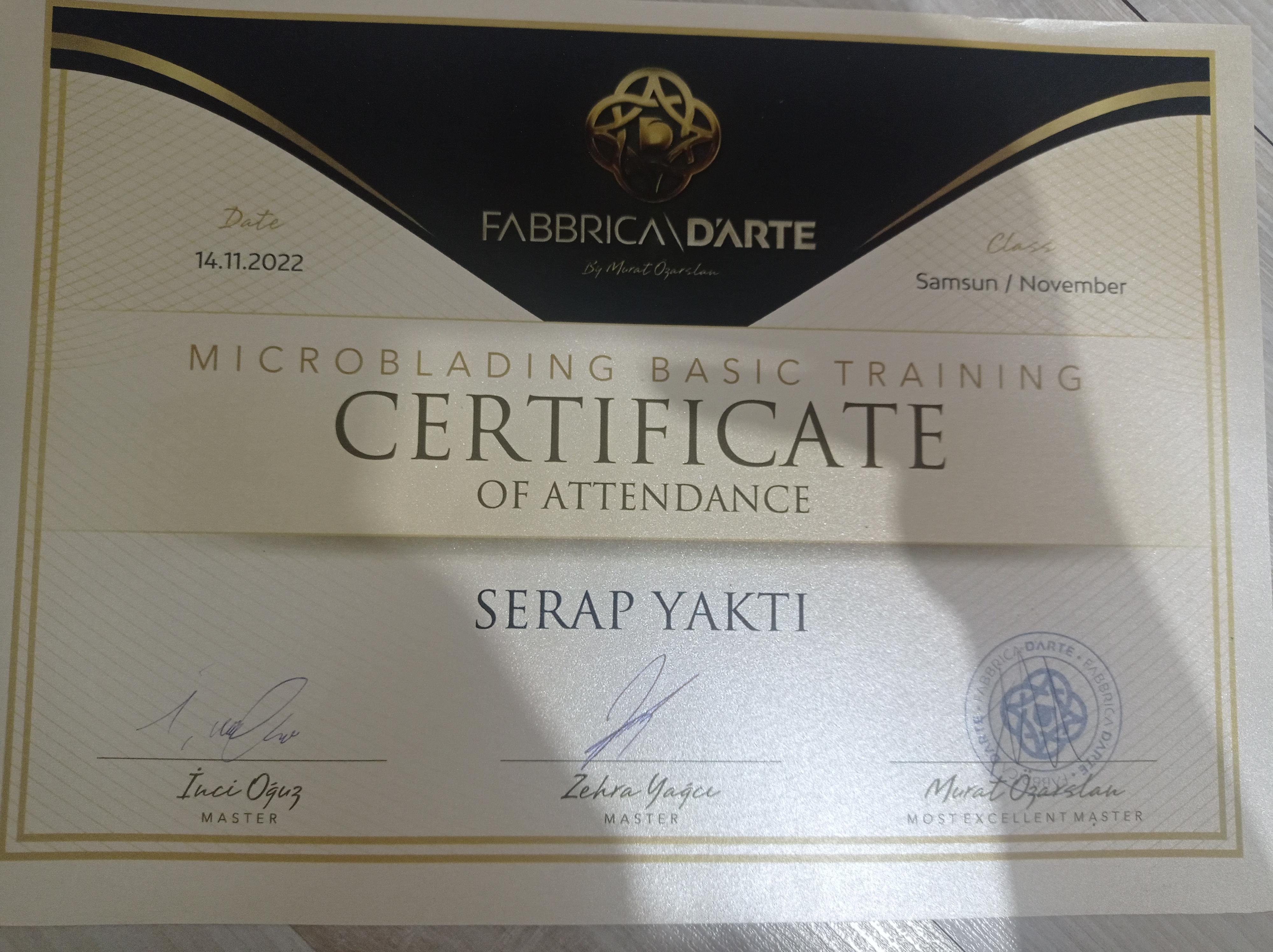 Serap sertifikası