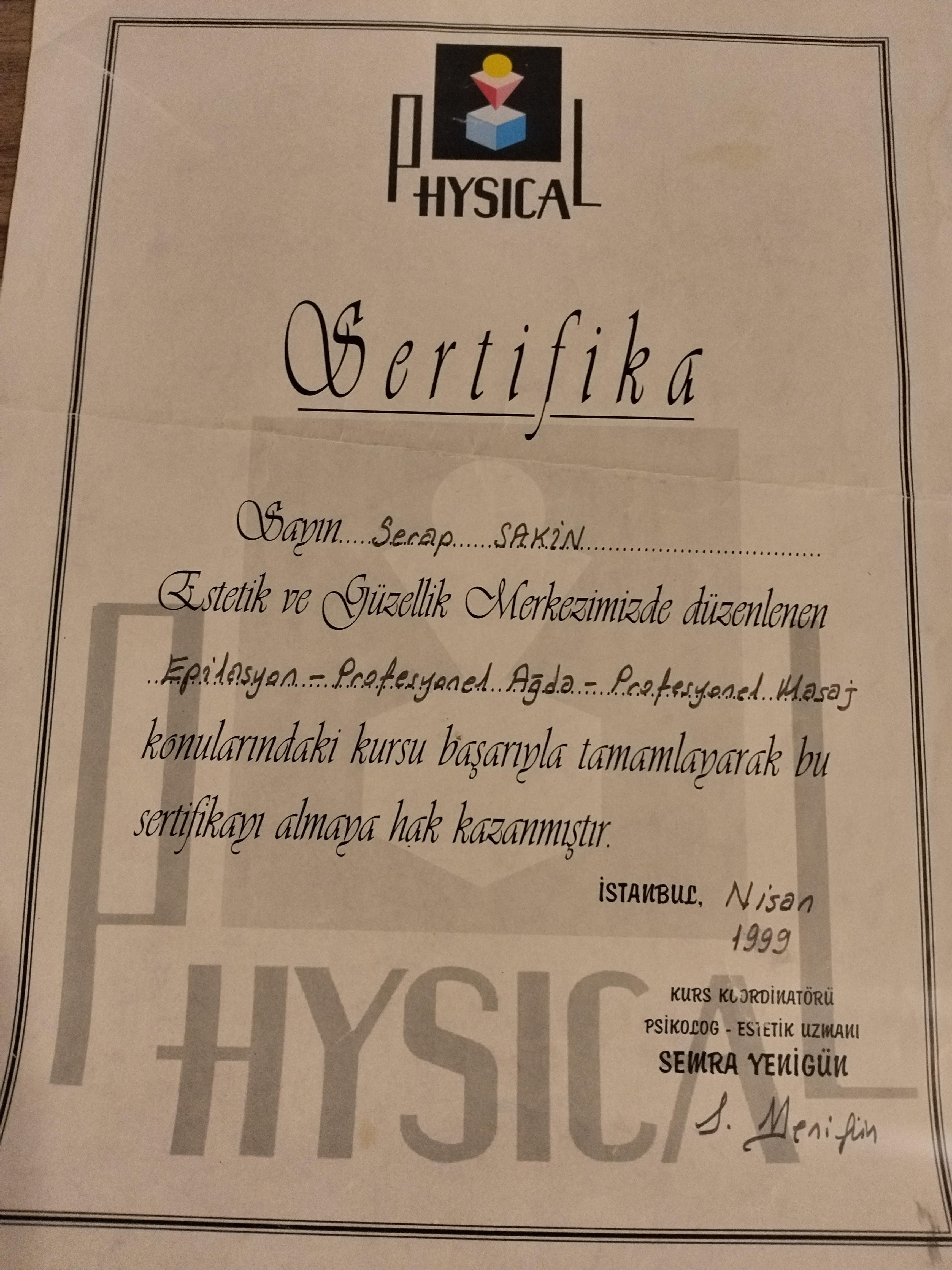 Serap  sertifikası