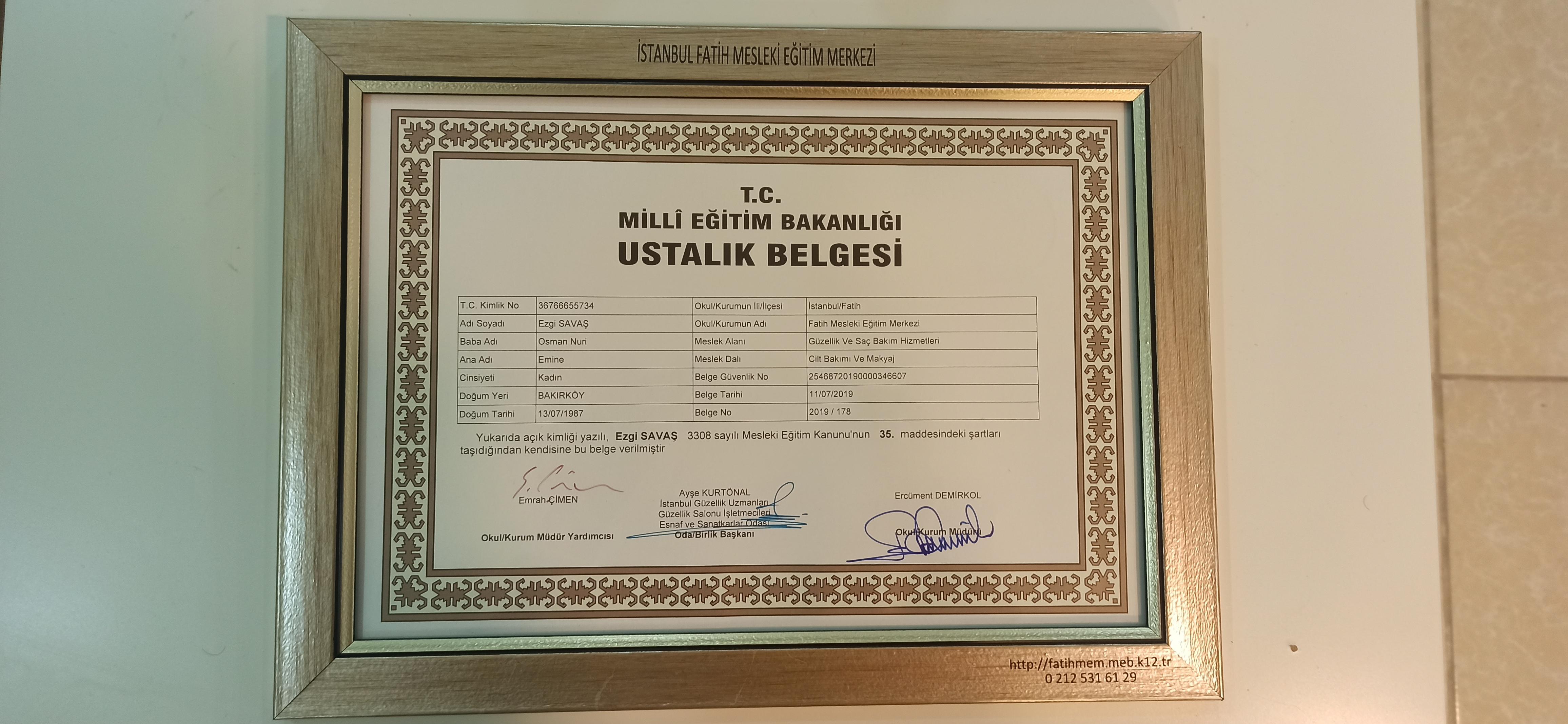 EZGI sertifikası