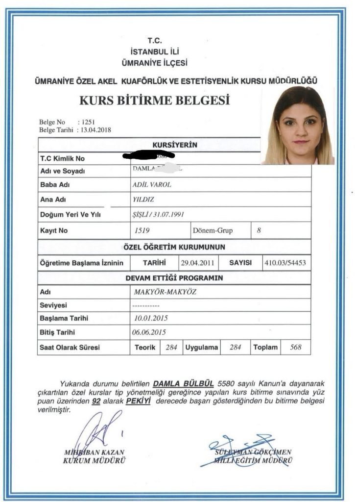 Damla sertifikası