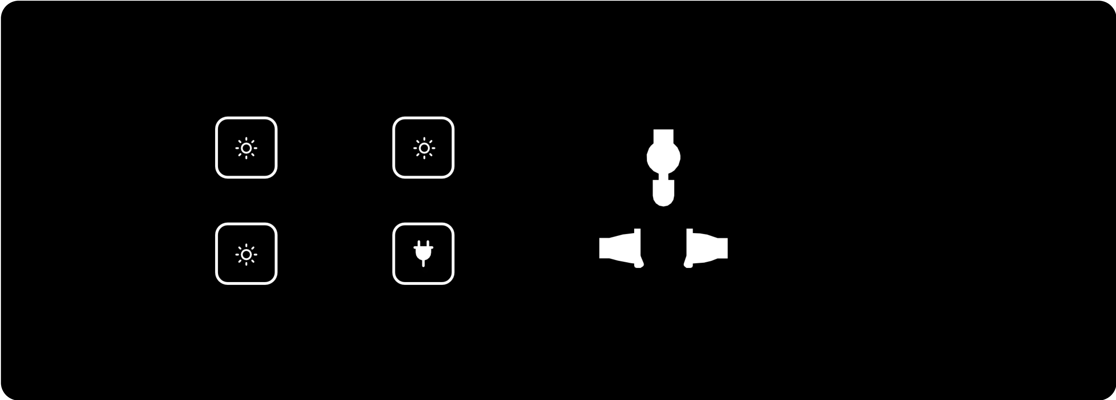 3 Light 1 Socket Touchboard