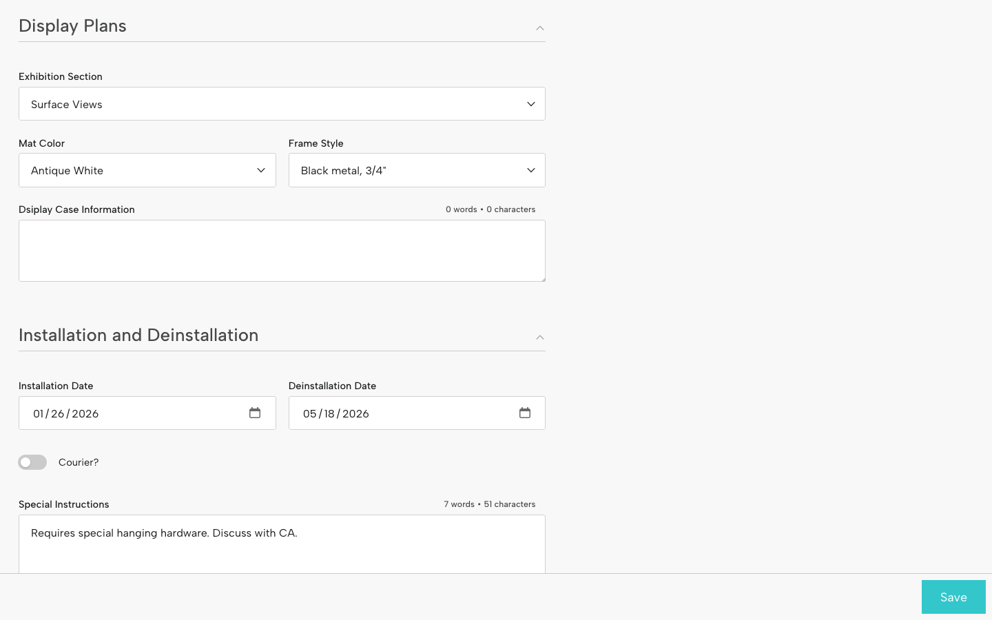 Enter Information in Fields