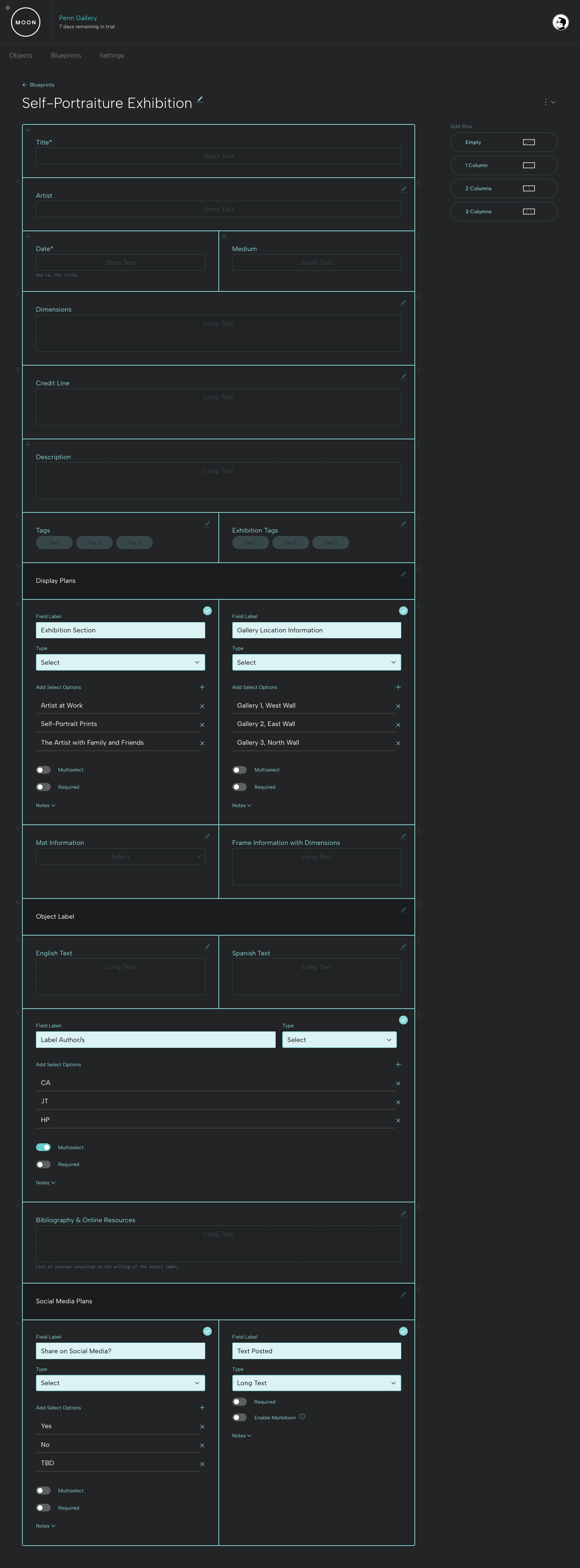 Exhibition Blueprint