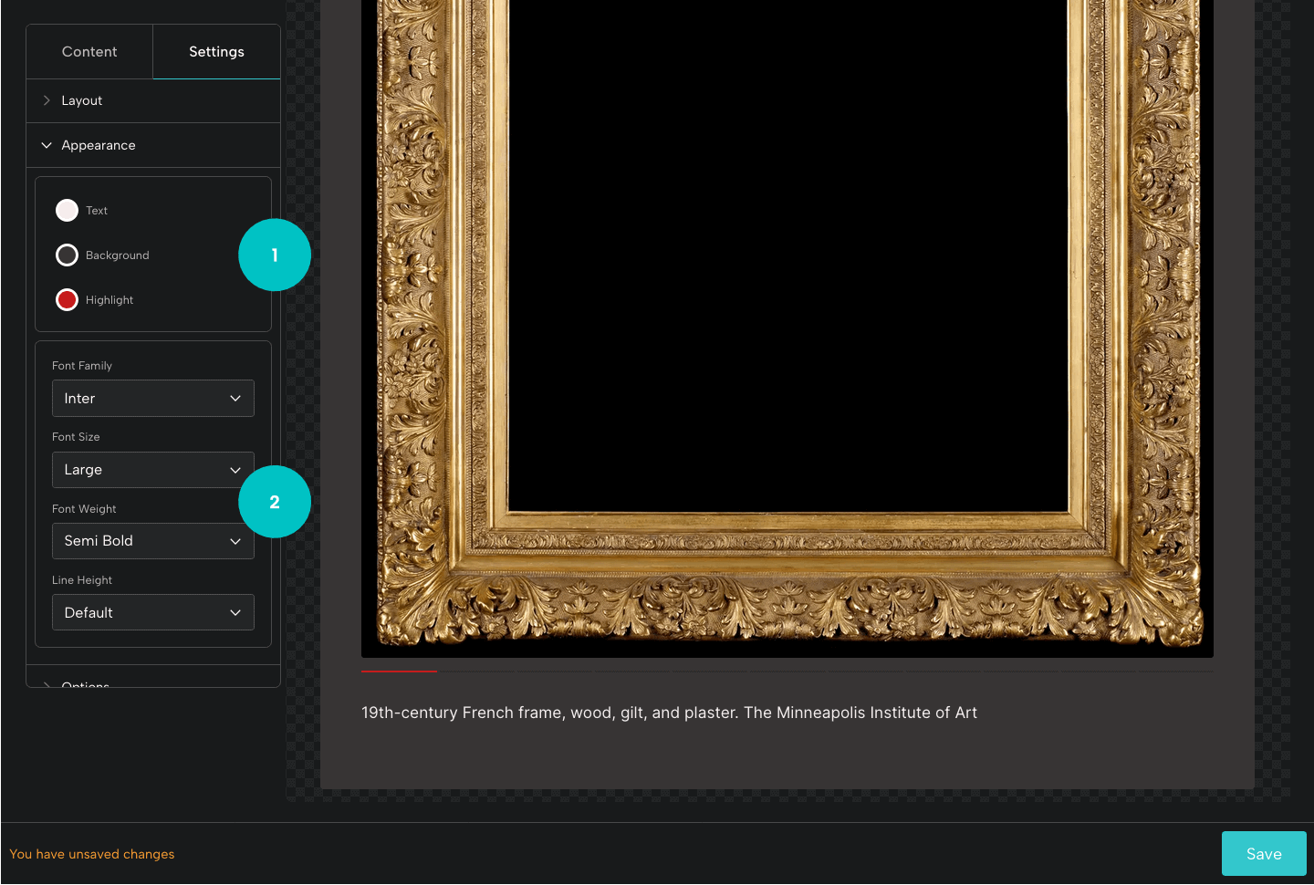 Adjusting Appearance