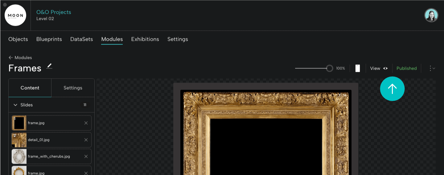 View the Published Slideshow Module