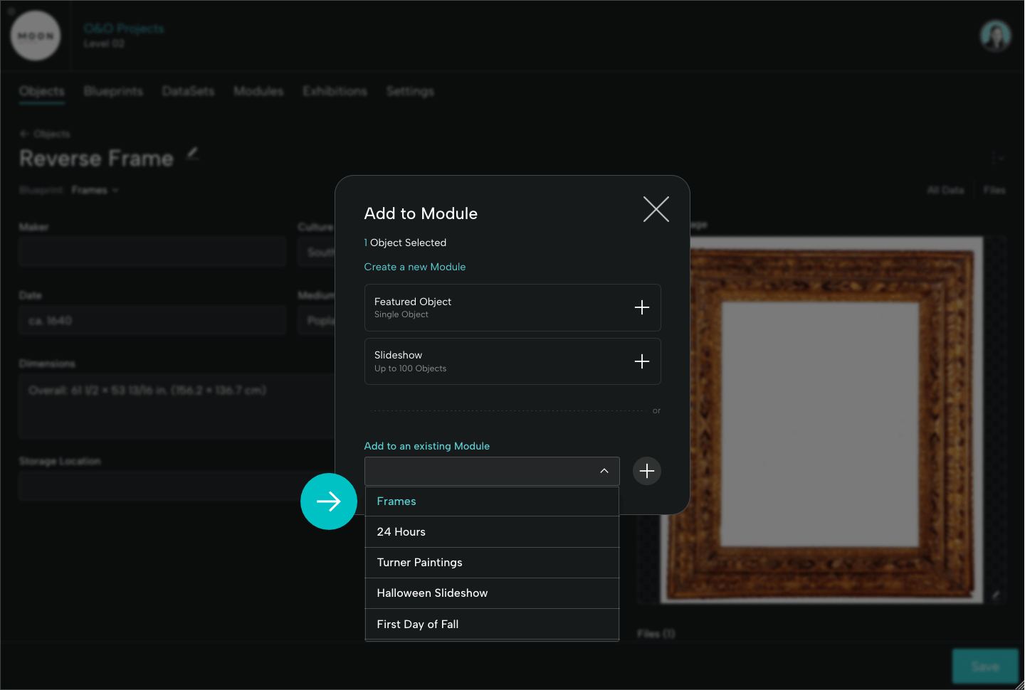 Add an Object to Slideshow Module
