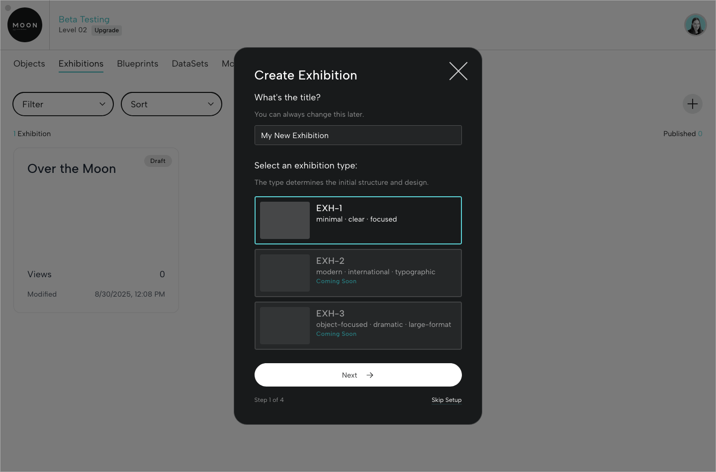 Creating a New Exhibition