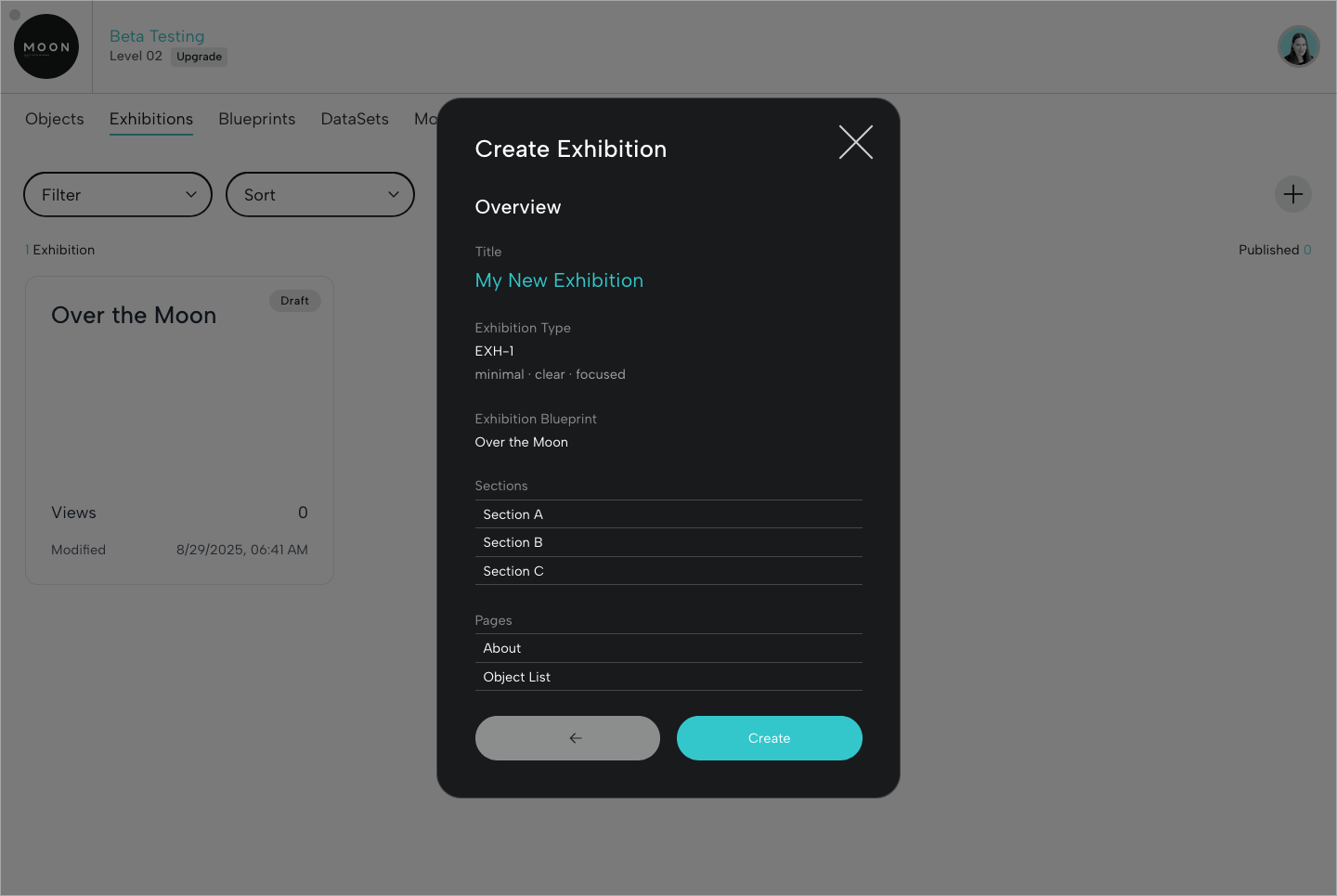 Exhibition Creation Overview