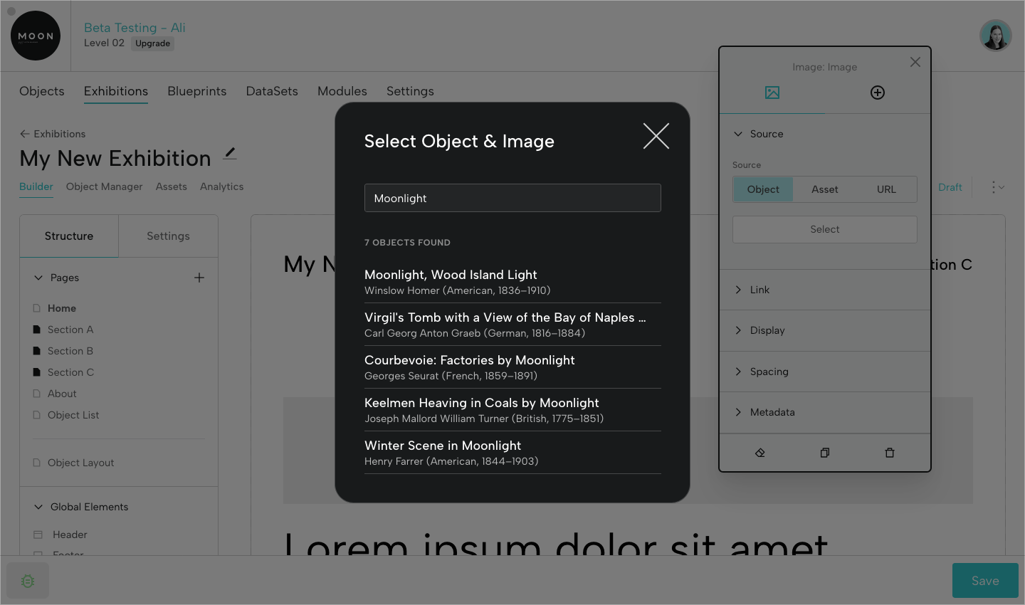 Select Object and Image