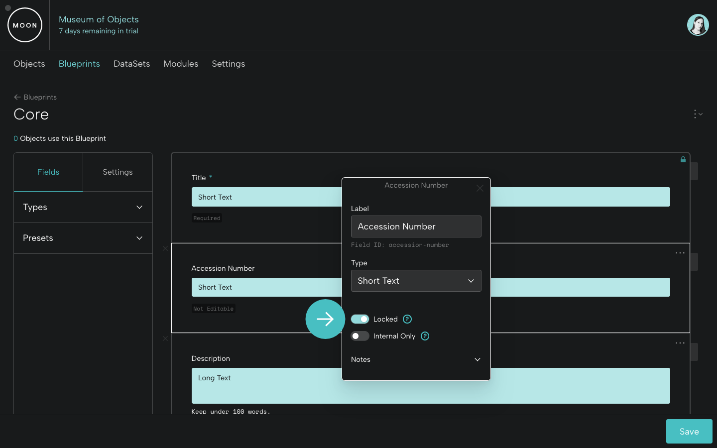 Locking a Blueprint Field