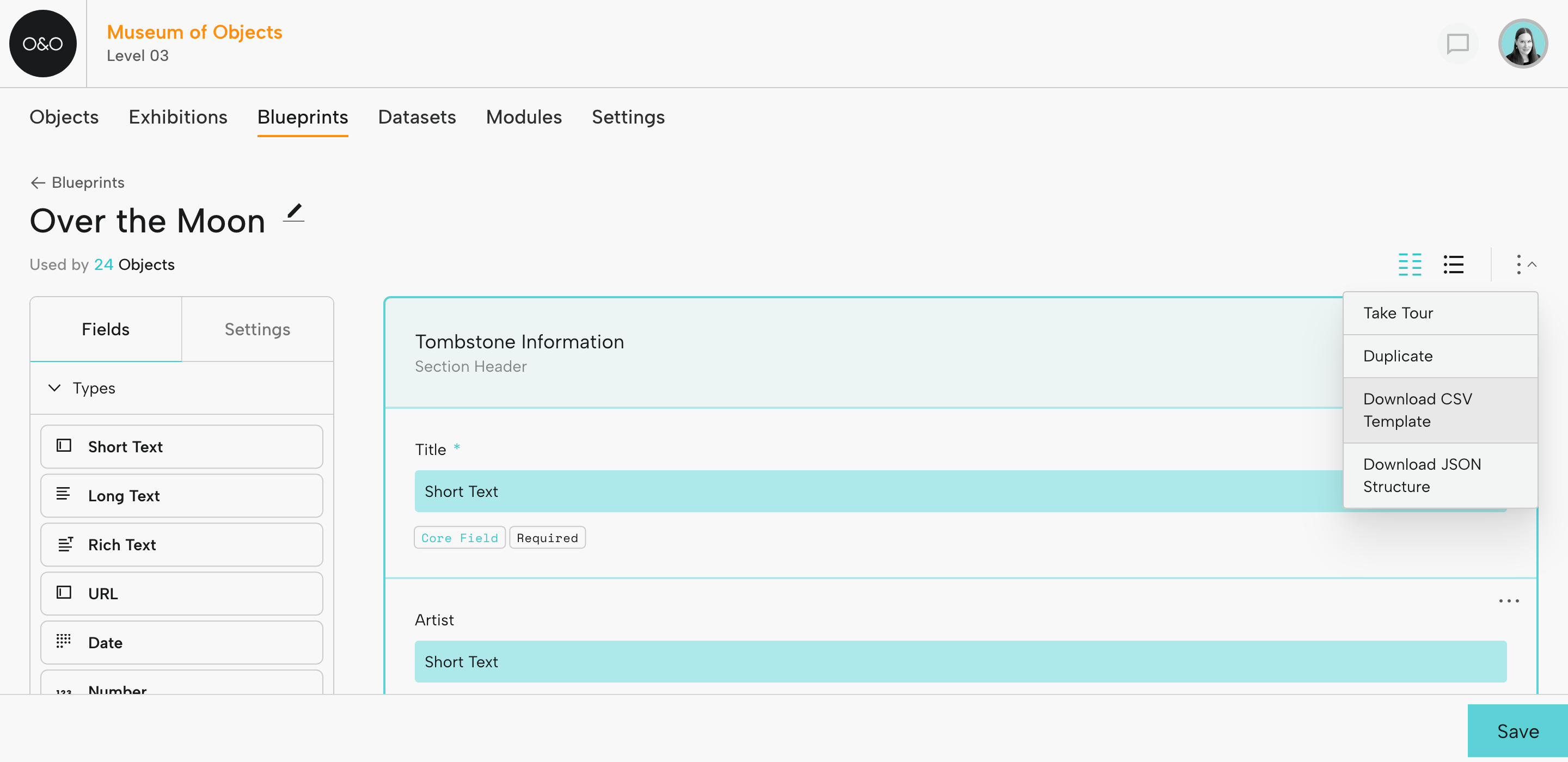 Download CSV Template