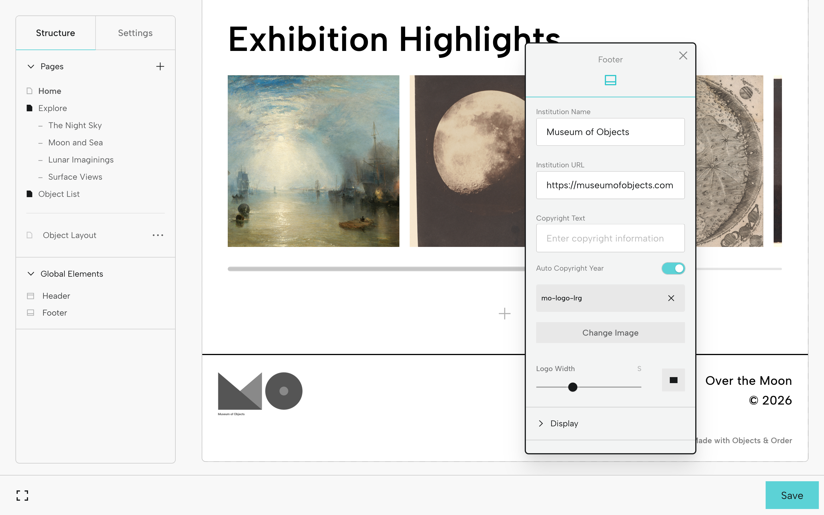Update Footer
