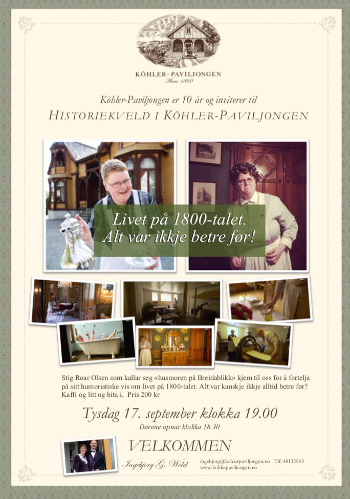 Historiekveld i Køhler-Paviljongen