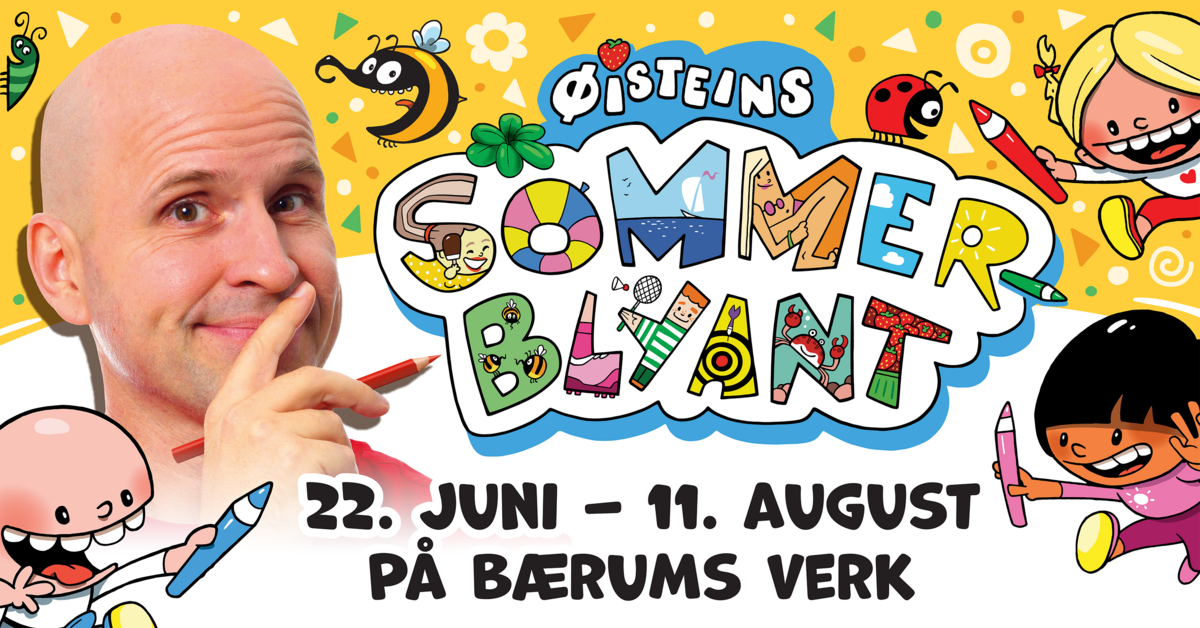Øisteins Blyant Tegneshow lørdag 6.7 kl 11