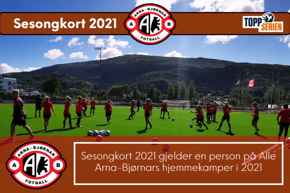 Sesongkort Arna-Bjørnar Toppserien 2021