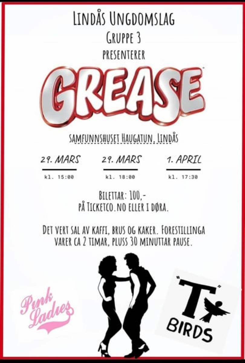 GREASE søndag 29.03 kl 15.00
