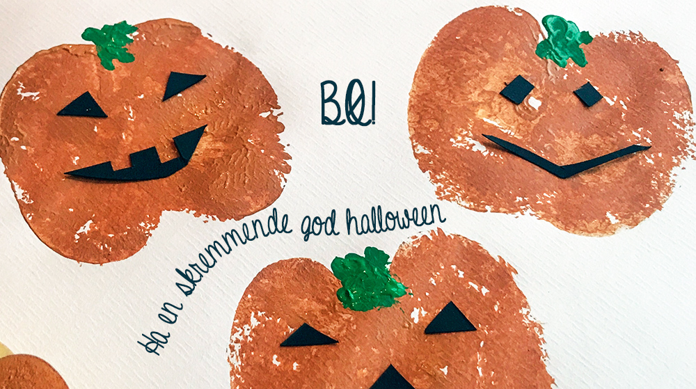 Gresskarstempel - morsom og enkel aktivitet til Halloween