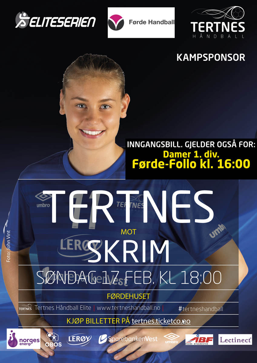 Eliteserien 2018/19 Tertnes-Skrim og damer 1. div. Førde-Follo