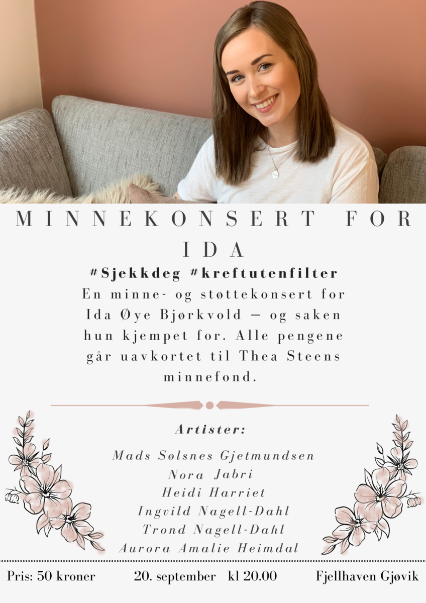 Minnekonsert for Ida #sjekkdeg #kreftutenfilter