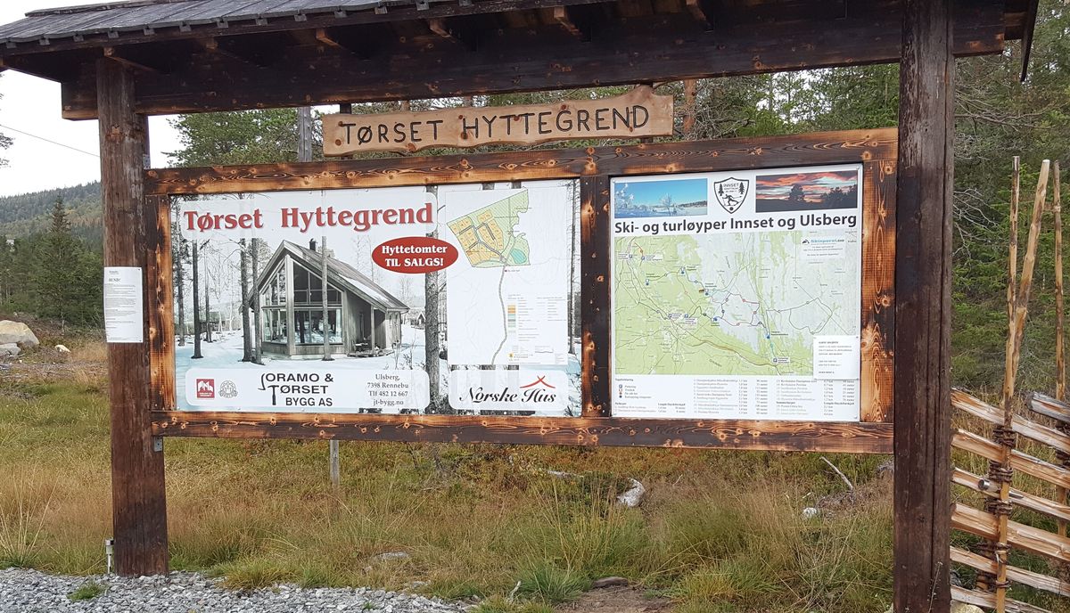 Tur og skiløype fra Tørset hyttegrend til lysløypa.