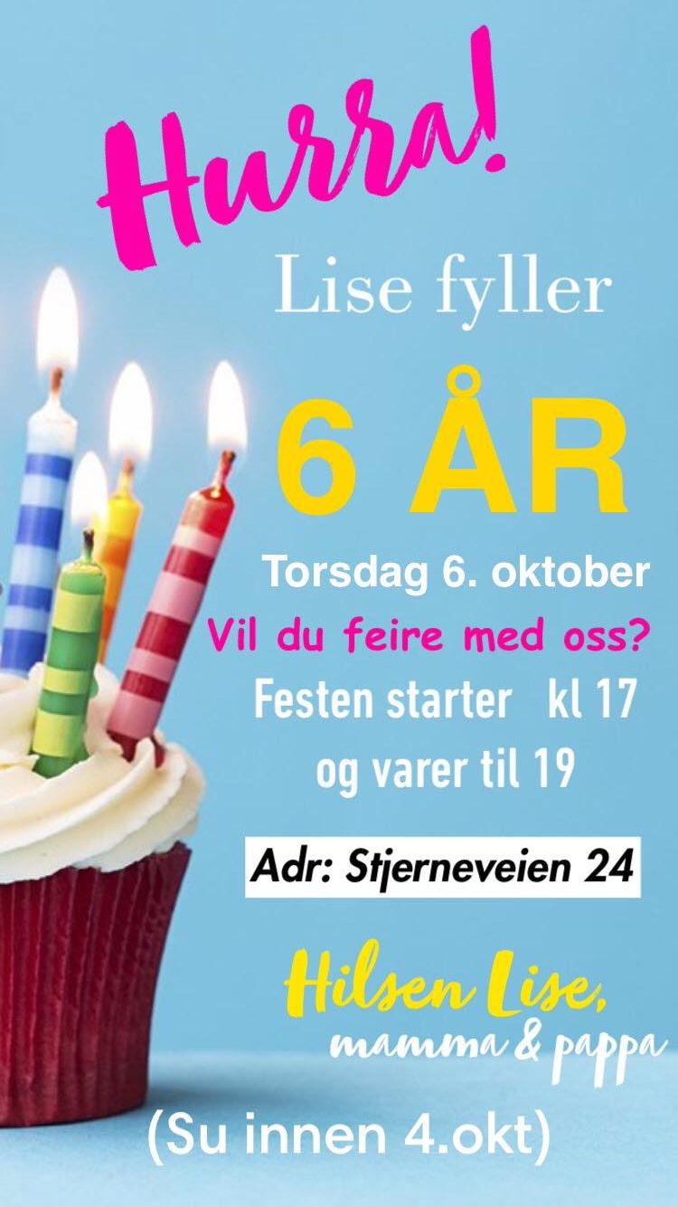Bursdagsinvitasjon laget i Snapchat