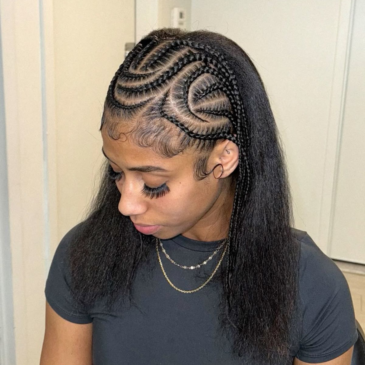 Cornrows demi tête