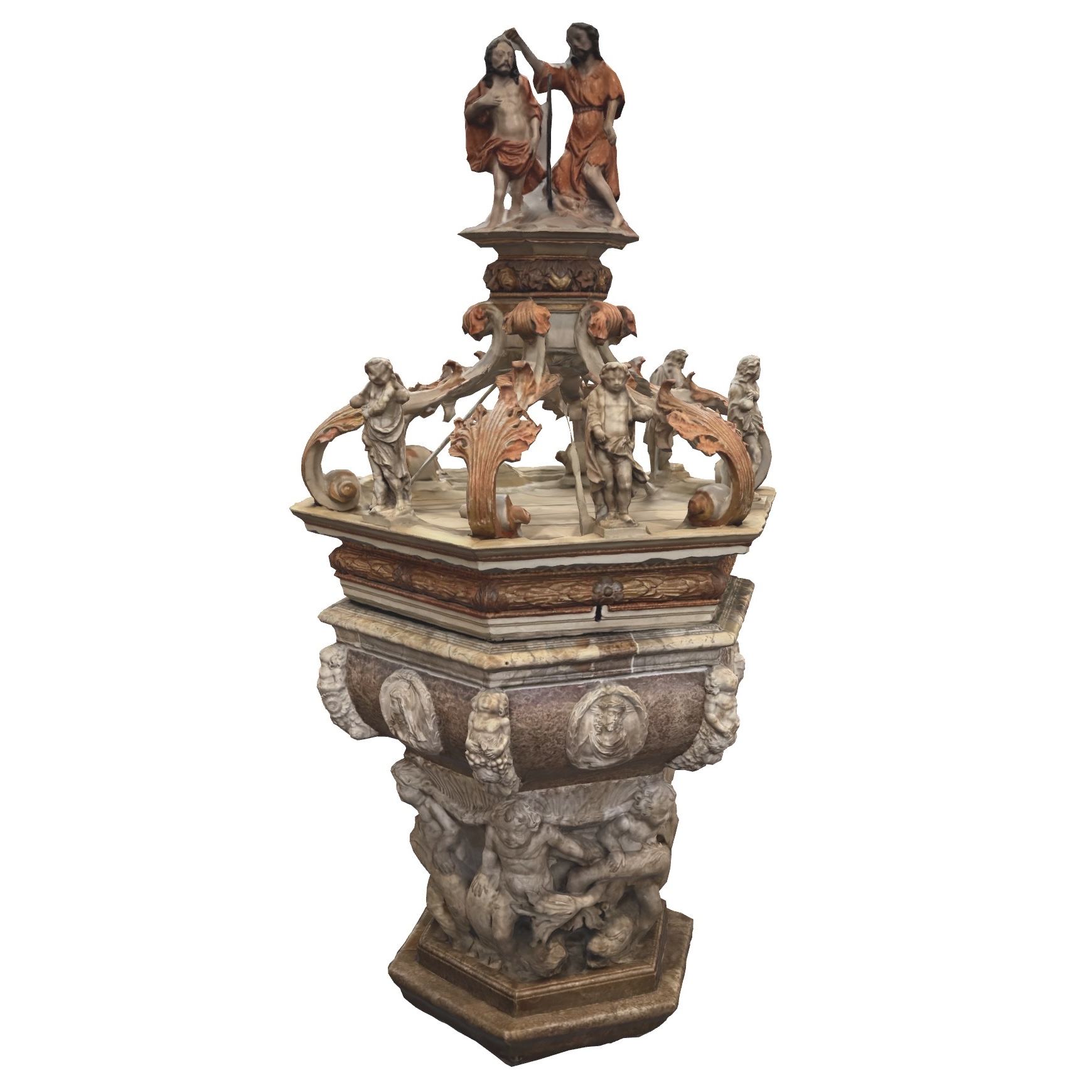 Hochbarocker Taufbrunnen St. Cyriakus Kirche