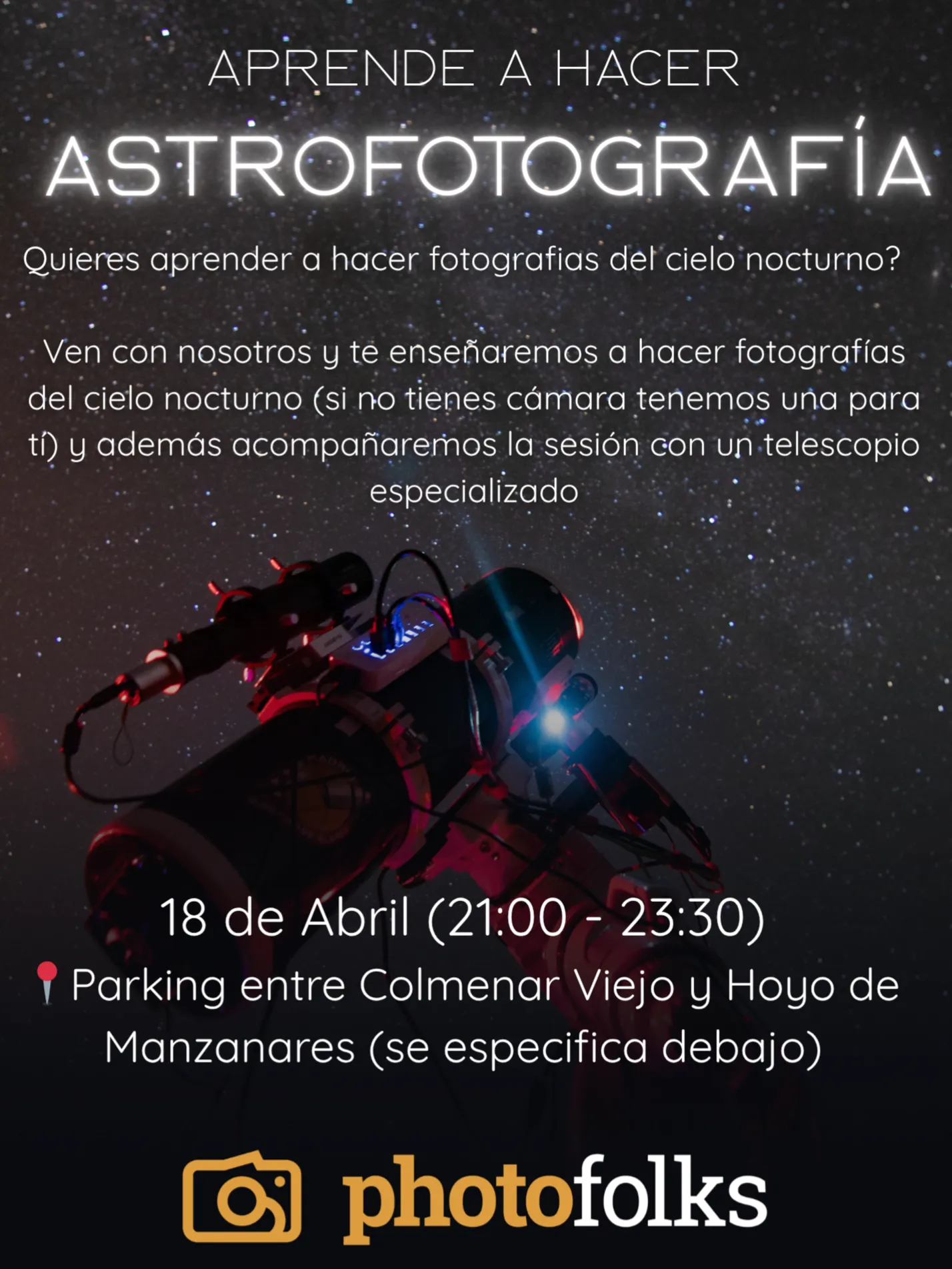 Salida de ASTROFOTOGRAFÍA