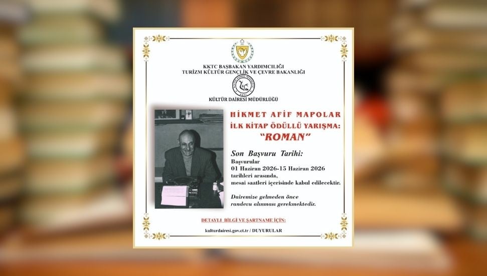 Hikmet Afif Mapolar İlk Kitap Ödüllü Yarışması'na Başvurular 1-15 Haziran'da