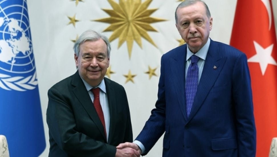 Erdoğan, BM Genel Sekreteri Guterres’i Beştepe'de ağırladı