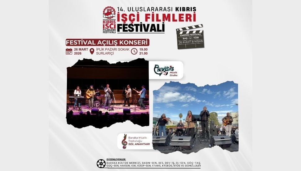 Kıbrıs İşçi Filmleri Festivali 26 Mart'ta Başlıyor