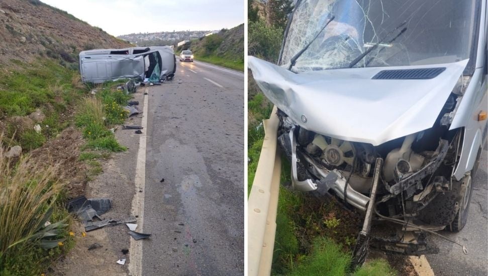 Girne-Tatlısu yolunda trafik kazası: 3 kişi yaralandı