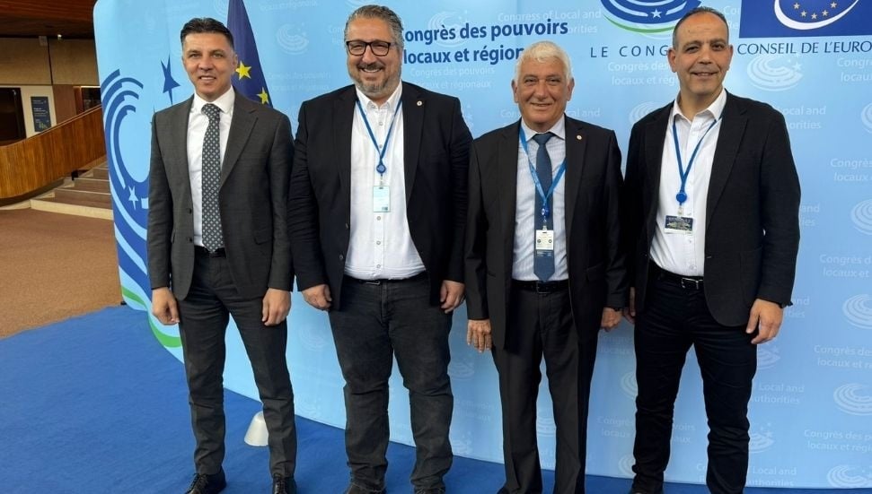 Strasbourg'daki kongrede Kıbrıs Türk Belediyeler Birliği heyeti temaslarda bulundu