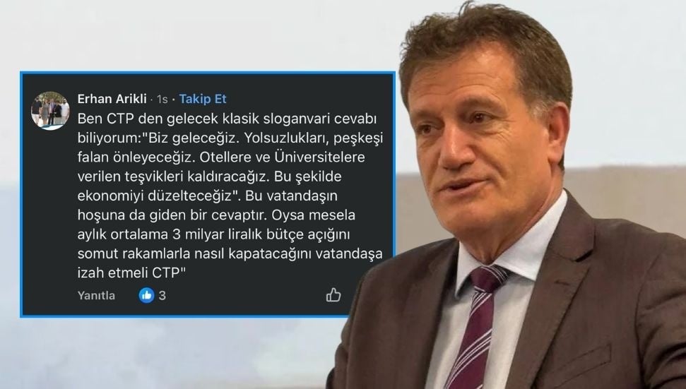 Arıklı: CTP 3 Milyar TL'lik Açığı Somut Rakamlarla Açıklamalı