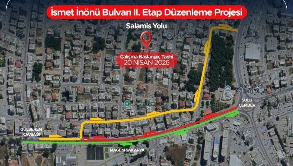 Gazimağusa'da Yol Çalışmaları: Sürücüler Alternatif Güzergâh Kullansın