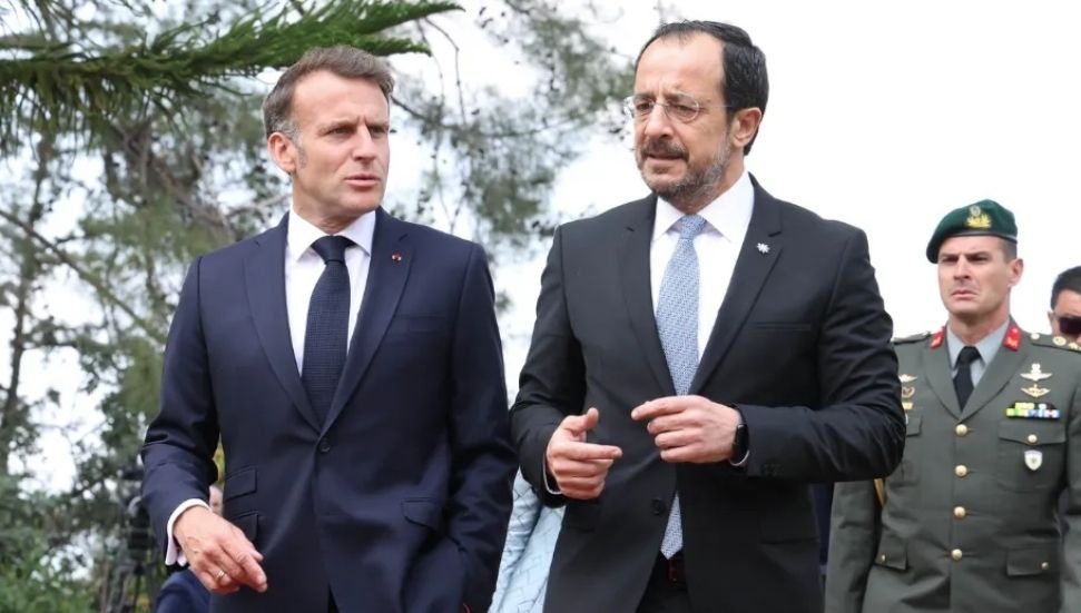 Macron Lefkoşa'da: Hristodulidis ile Doğu Akdeniz ve AB Konuları Görüşülecek
