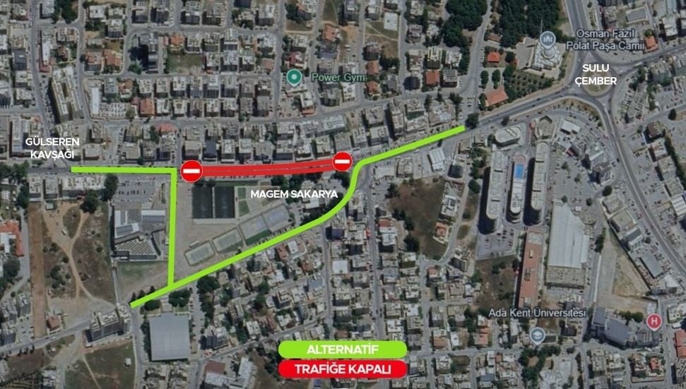 Gazimağusa'da Sakarya Kavşağı ile Zorbalar Sokak Arası Trafiğe Kapatılıyor