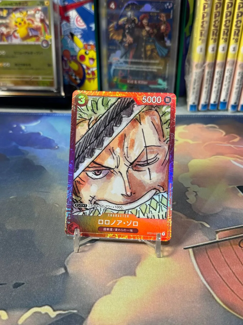 One Piece TCG - Roronoa Zoro ST01-013 Premium Card Collection Red Holo Japanese - OPMON.ID